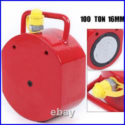 100 Ton Hydraulic Cylinder Jack Pancake Cylinder Ram Lifting Steel 16mm Stroke