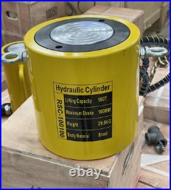 100 Ton Hydraulic Lifting Cylinder 3.93 (100 mm) Stroke Jack Ram Pressure Pump