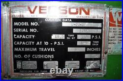 150 Ton Verson Obi Press 8 Stroke 6 Power Ram Adjustment 22 Shut Height 35 Sp