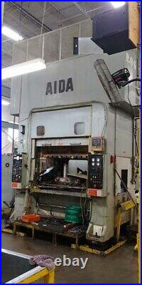 220 Ton Aida Ssdc Link Drive Press 7.87? Stroke 3.93? Powered Ram Adjustment 18