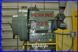 22 Ton Perkins Gap Frame Press 2? Stroke 7? Shut Height 100-400 Spm 2-1/2? Ram A