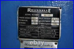 25 Ton Rousselle Horn Press 4 Stroke 2 Ram Adjustment 6 14.5 Shut Height 1