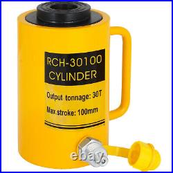 30Ton Hydraulic Cylinder Ram Hollow Jack Single Acting 4 Inch 100mm Stroke