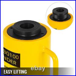 30Ton Hydraulic Cylinder Ram Hollow Jack Single Acting 4 Inch 100mm Stroke