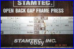 49 Ton Stamtec Gap Press 1.97? Stroke 2.36? Ram Adjustment 10.04 34? X 17.5? Bed