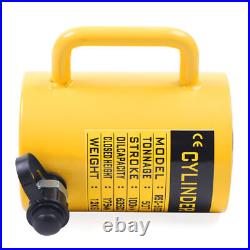 50 Ton 4Stroke Hydraulic Cylinder Ram Jack Single Acting Lifting Ram Yellow