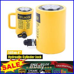 50 Ton 4 Stroke Hydraulic Cylinder Ram Jack Single Acting Lifting Ram 635 cc US