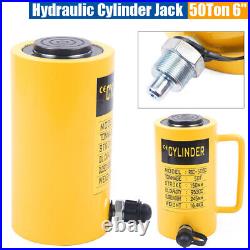 50 Ton 6'' Stroke Hydraulic Cylinder Jack Single Acting Solid Ram Heavy Duty NEW