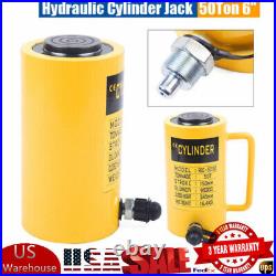 50 Ton Hydraulic Cylinder Jack Solid Ram 150mm/6 inch Stroke Single Acting New