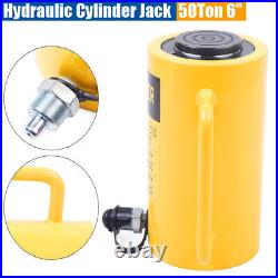 50 Ton Hydraulic Cylinder Jack Solid Ram 150mm/6 inch Stroke Single Acting New