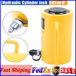 50 Ton Hydraulic Cylinder Jack Solid Ram 150mm/6 inch Stroke Single Acting New