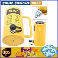 50 Tons Hydraulic Cylinder Single Acting 6 Inch Stroke Heavy Duty Jack Ram 150mm