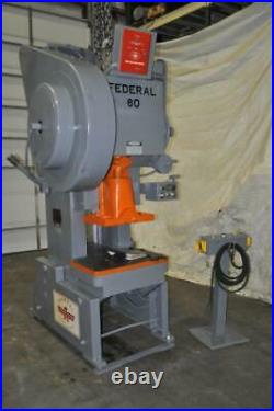 60 Ton Federal OBI Press Stroke 4 inches Ram Adjustment 2.5 S H 13 inches