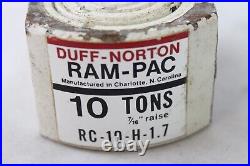 DUFF-NORTON RAM-PAC 10 Tons x 7/16 Stroke Hydraulic Cylinder USA RC-10-H-1.7