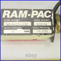 Ram-Pac RC-5-LP. 25S 5 Ton Spring Return Hydraulic Cylinder 10050PSI 1/4 Stroke