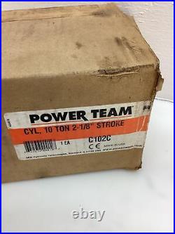 SPX Power Team C102C Cylinder 10 Ton 2-1/8 Stroke Ram NIB