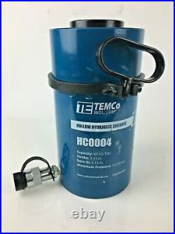 Temco Hc0004 Hollow Hydraulic Cylinder Ram 60 Ton 4 Inch Stroke